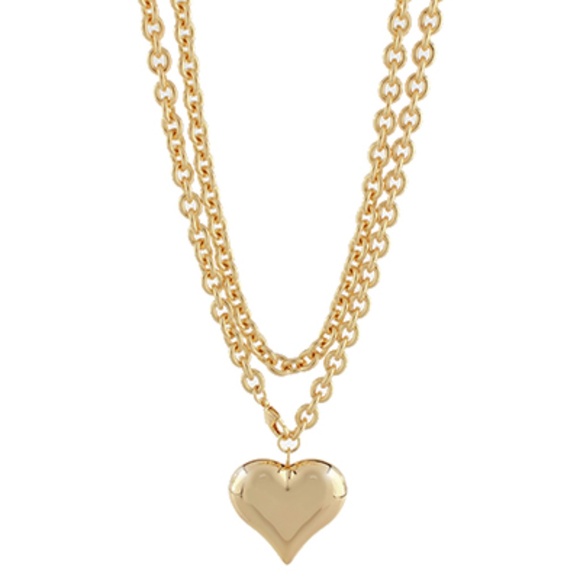 Fleurish Jewelry Jewelry - Puffy Heart Pendant Long Necklace